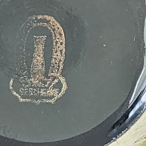 B H Geschenke German Vases Art Pottery Signed Floral Trees Gold Trim Set of 2 - Picture 8 of 13